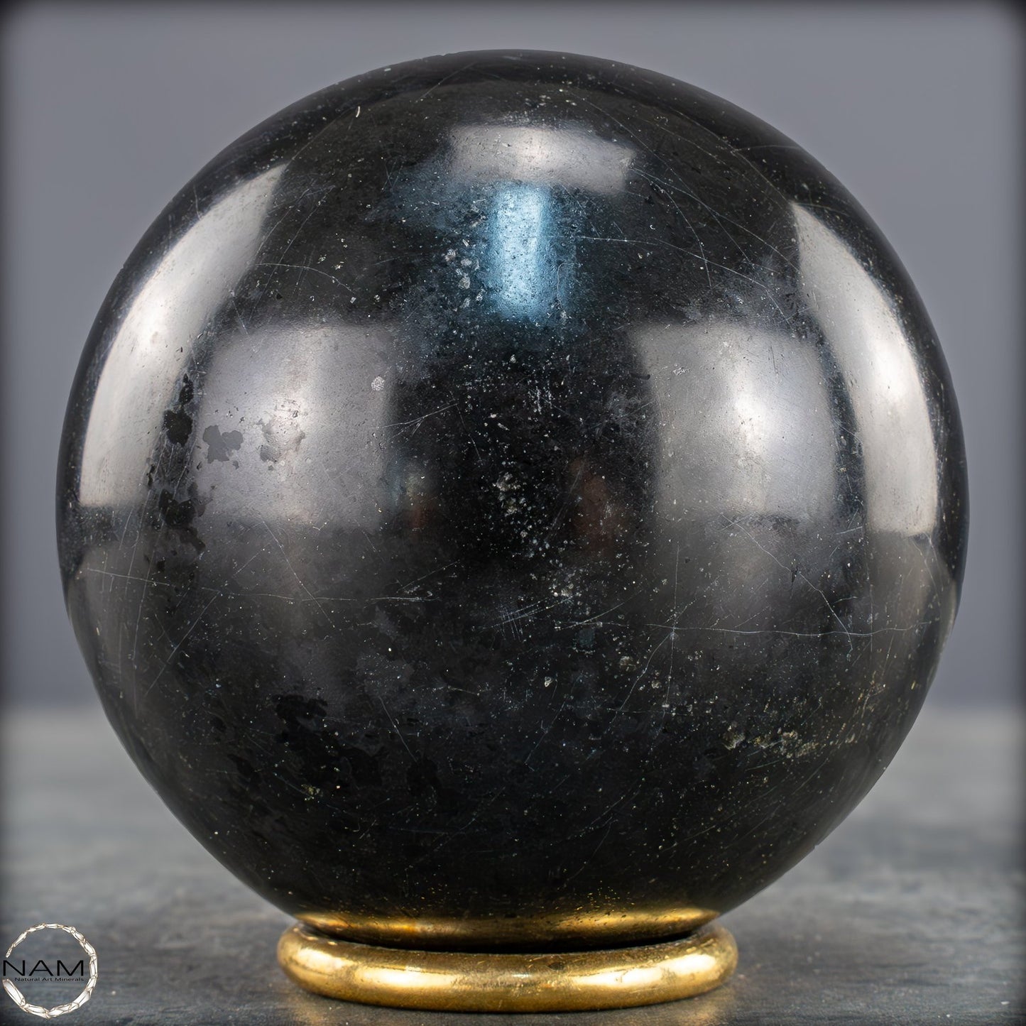 Schwarze Tourmalin-Kristall Kugel aus Brasilien - 907,28g