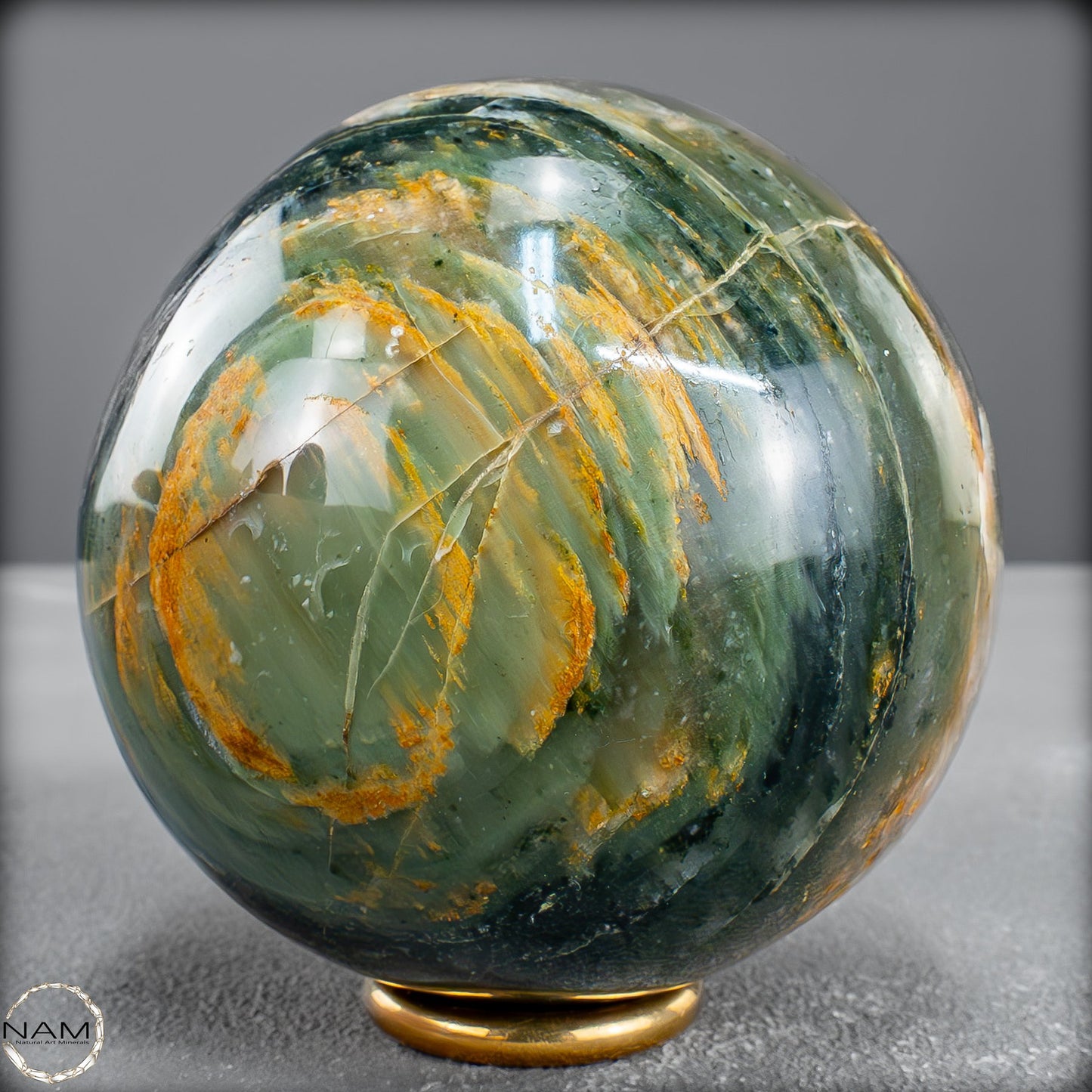 Natürliche Grüne-Quarzkristall Kugel aus Brasilien -583,39g