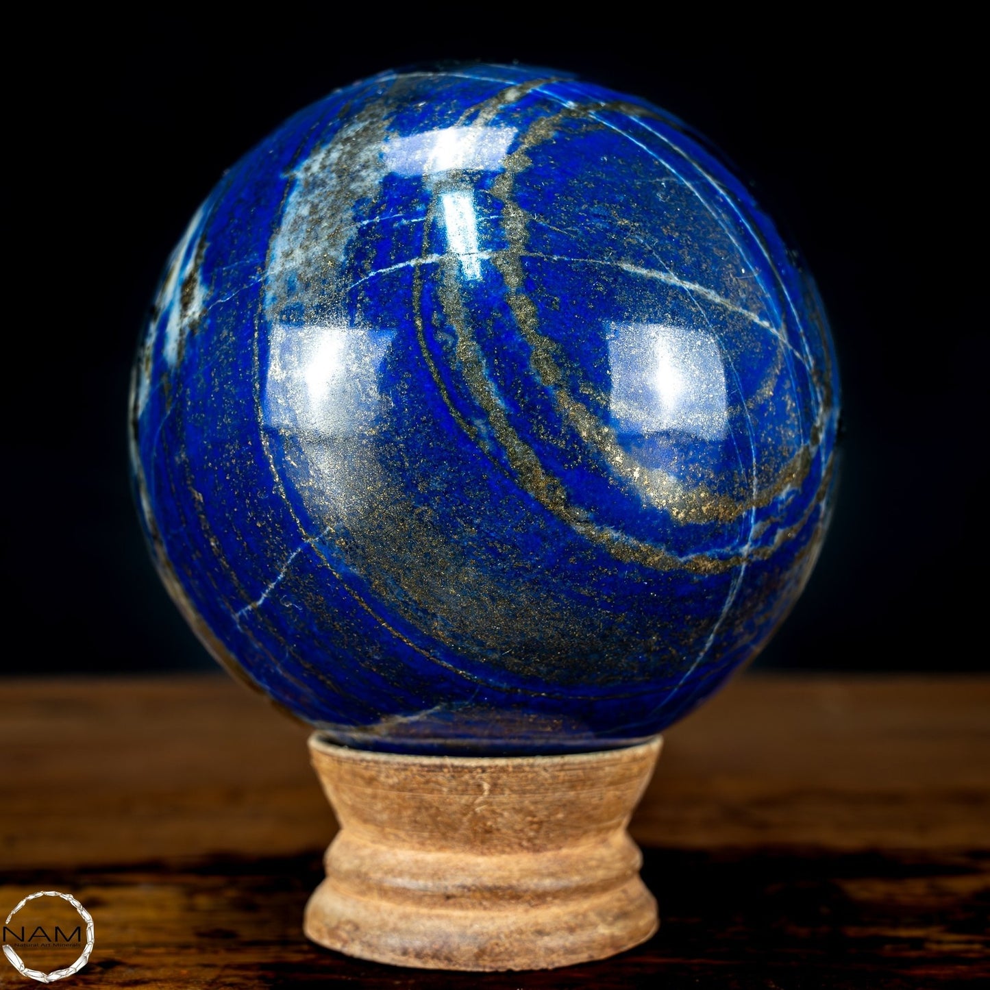 Natürliche Königsblaue Lapislazuli-Kristall-Kugel - 1039,56g