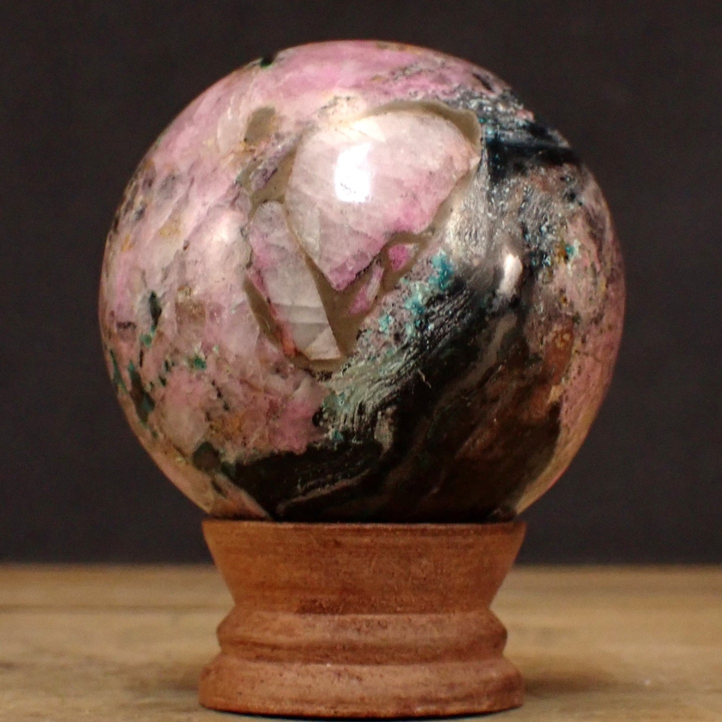 A+ Cobalt-Calcit Kugel - 452,52g - 70mm