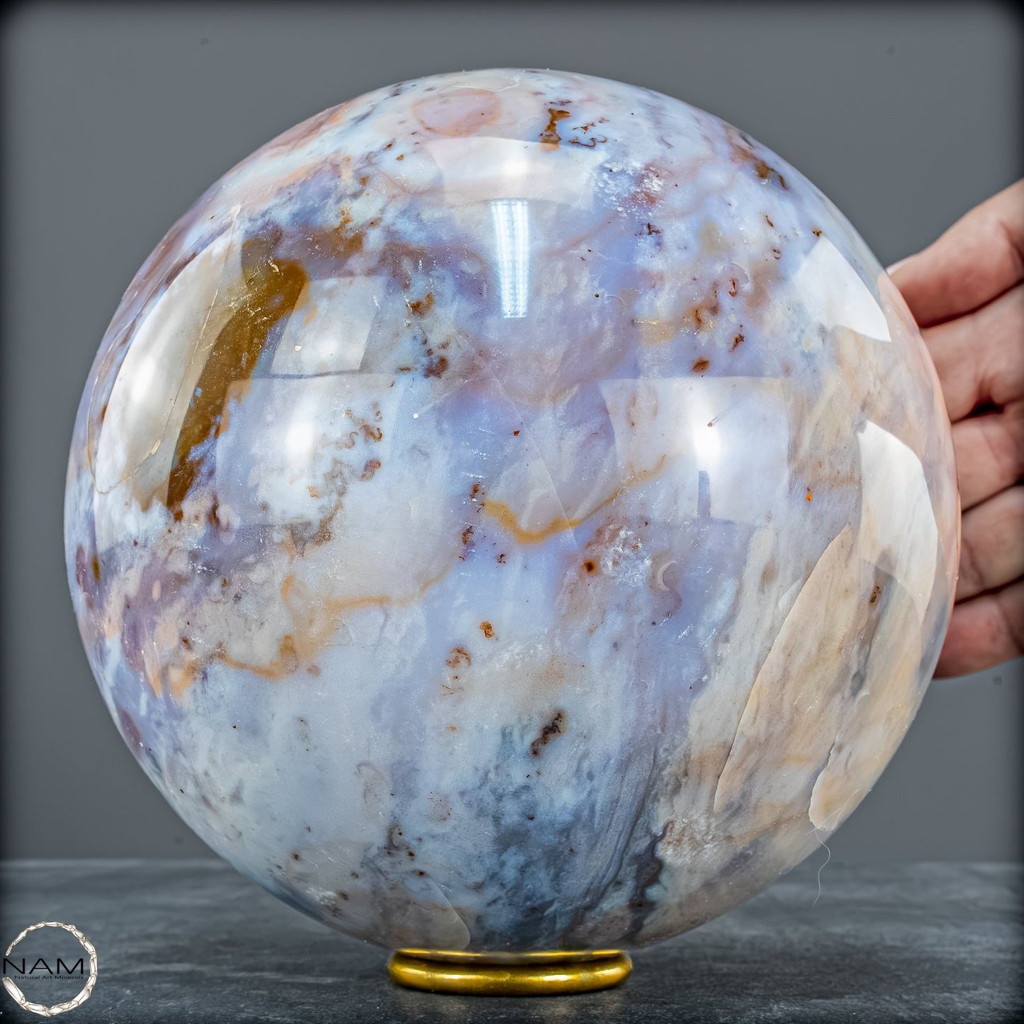 Natürliche Ocean-Jaspis-Achat Kugel - 4829,39g
