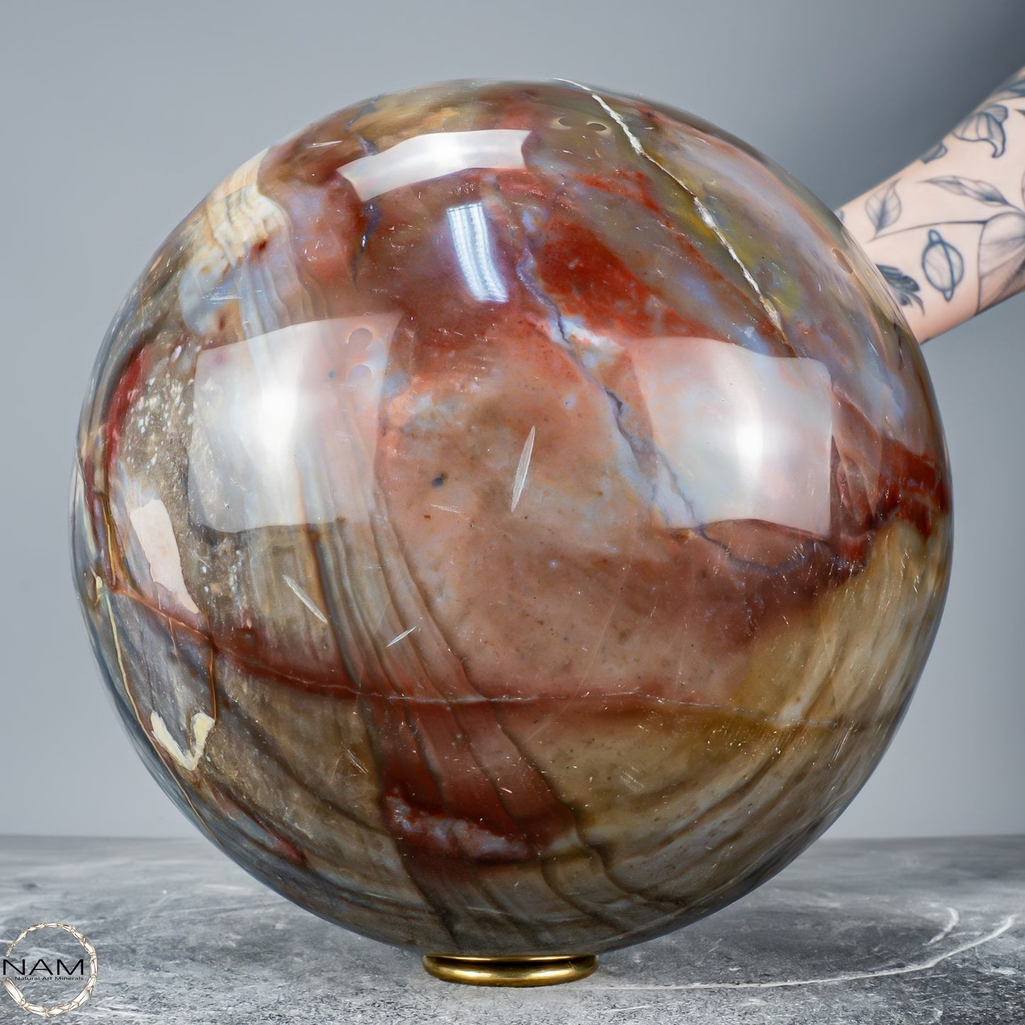 Natürliche Ocean-Jaspis-Achat Kugel 12489,33g