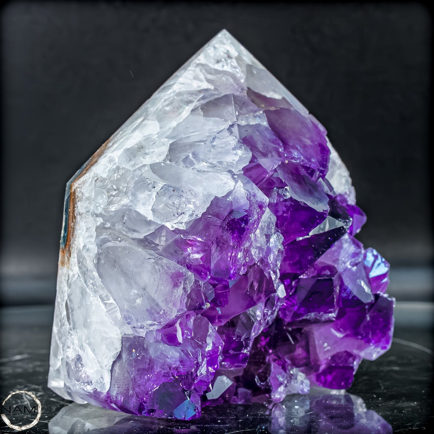 Natürliche Amethyst-Kristall Druse/Spitze - 728,27g