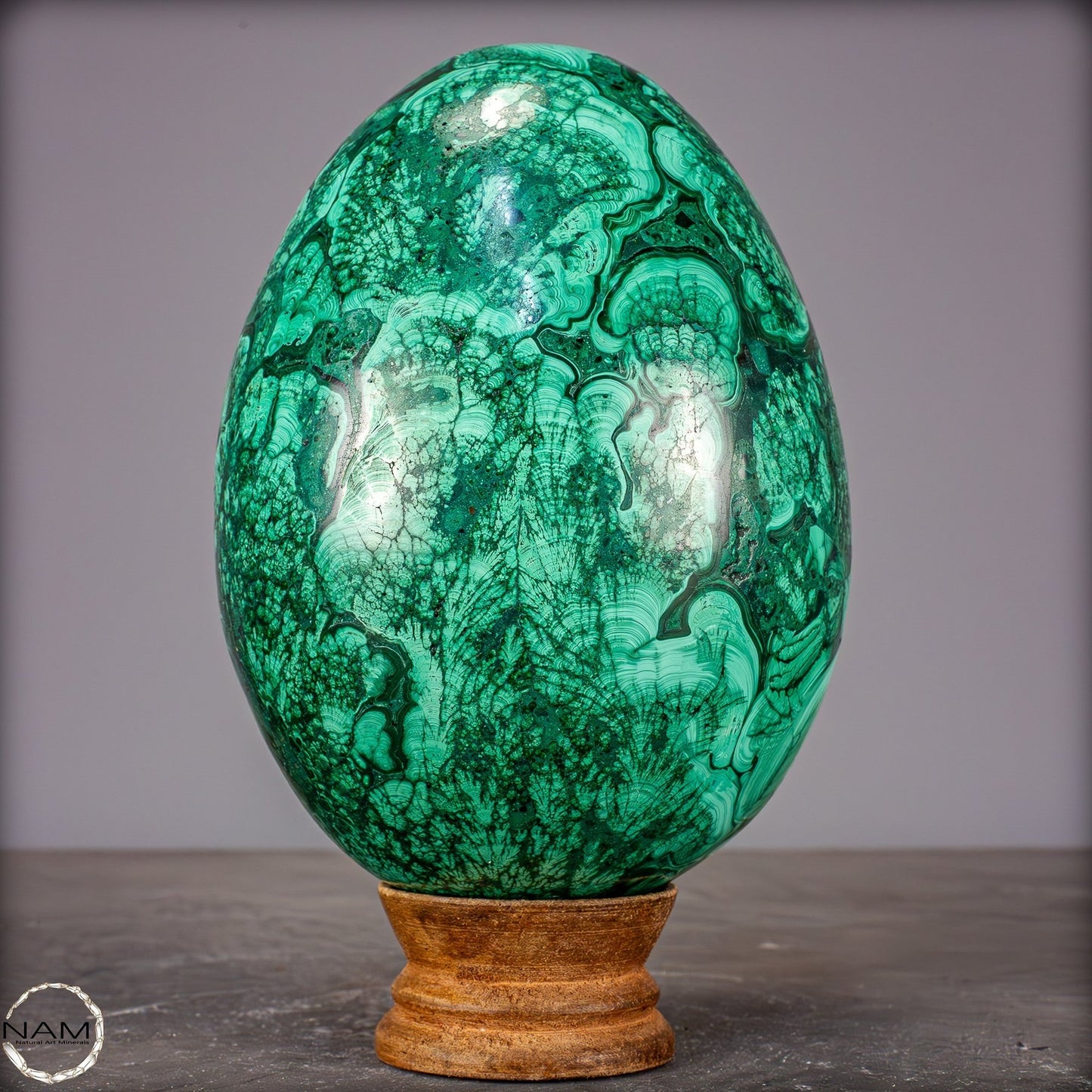 Natürliches Malachit-Kristall Ei, Kongo - 1805,22g