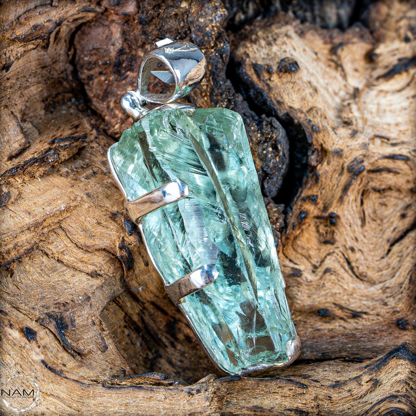 Sehr seltener natürlicher Prasiolith-Anhänger (grüner Amethyst) – 12,31g