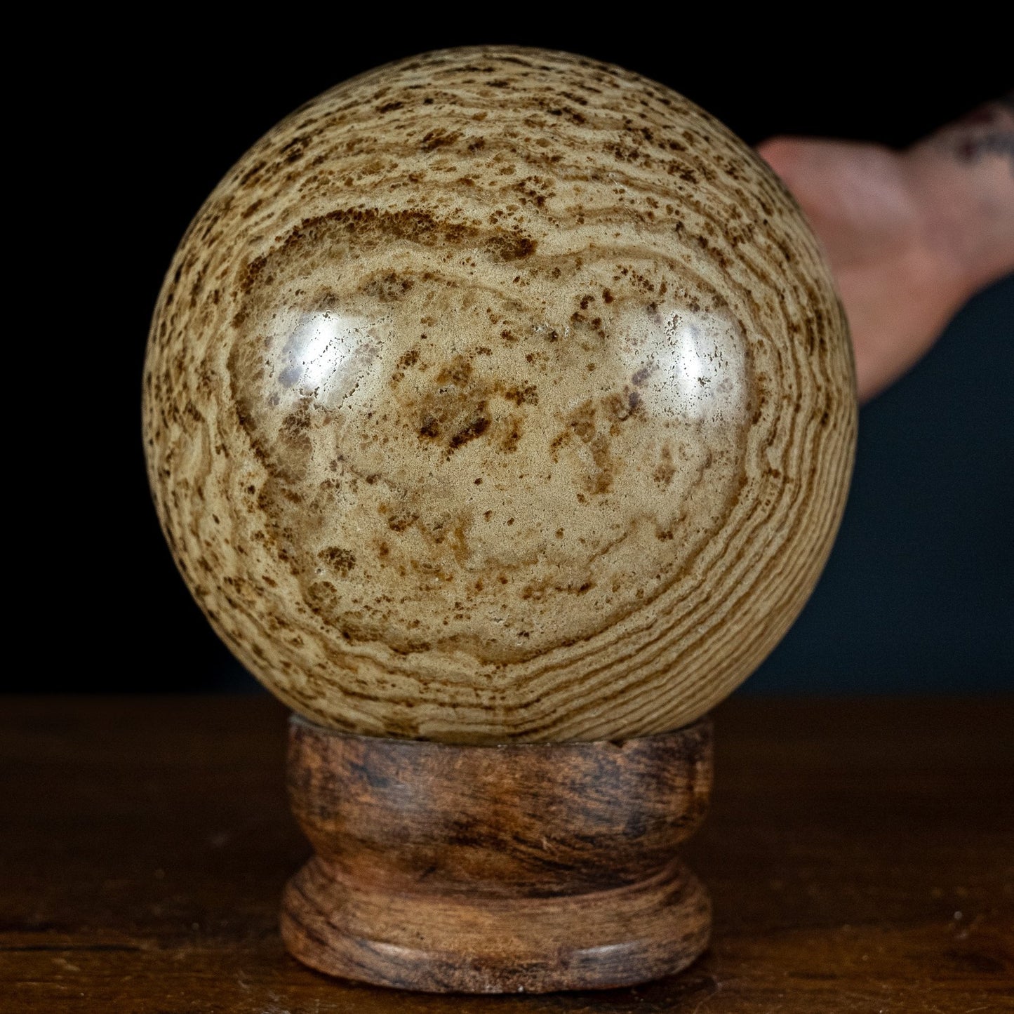 Natürliche Aragonit-Kristall Kugel aus Peru - 2411,61g - 119mm