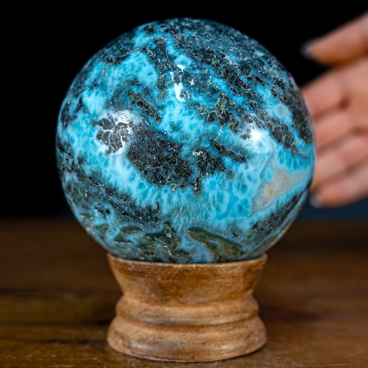 Natürliche Larimar Kugel - 506,29g - 2531,45ct - 70mm
