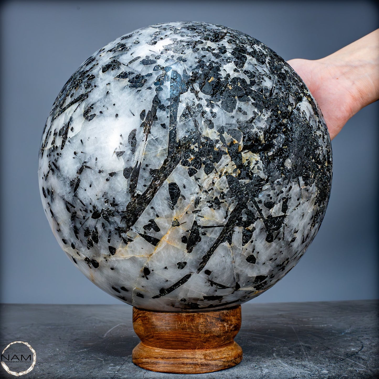 Natürliche Große Tourmalin & Quarz-Kristall Kugel aus Brasilien - 11610,91g - 215mm
