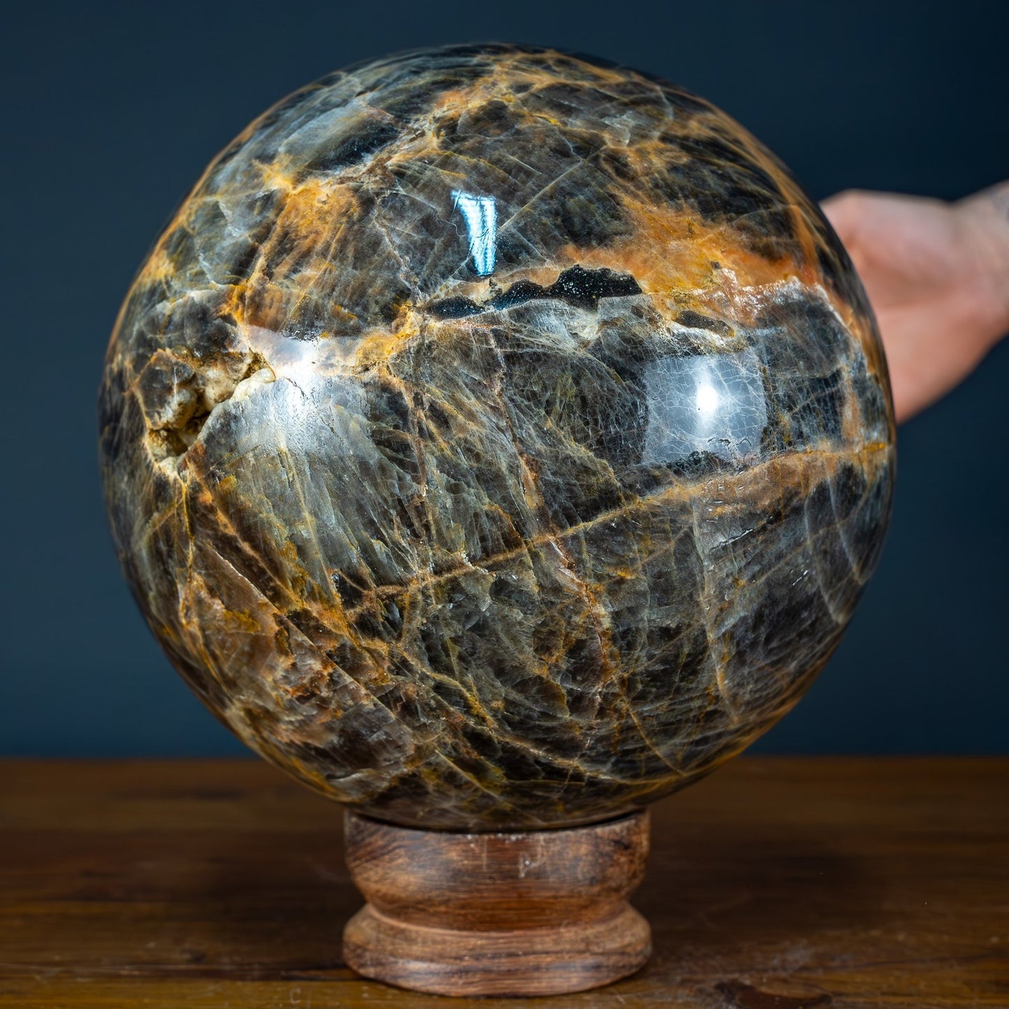 Natürliche Funkelnde Mondstein Kristall-Kugel - 9224,91g - 205mm