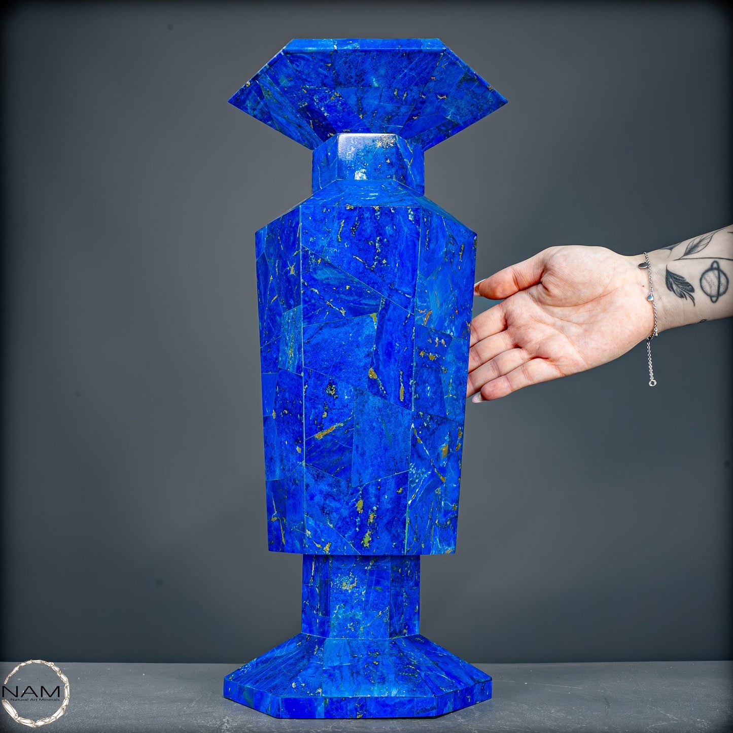 Seltener Natürliche Lapislazuli Kristall-Vase - 4688,71g