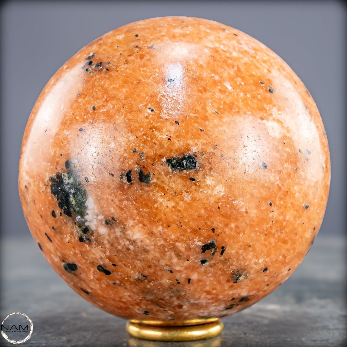 Natürliche Orangencalcit Kristall-Kugel - 887,33g