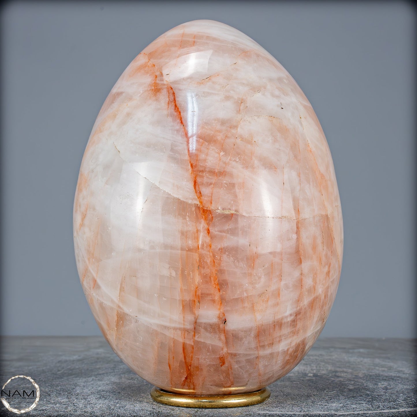 Natürliches Rotes Feuerquarz-Kristall Ei - 5563,12g