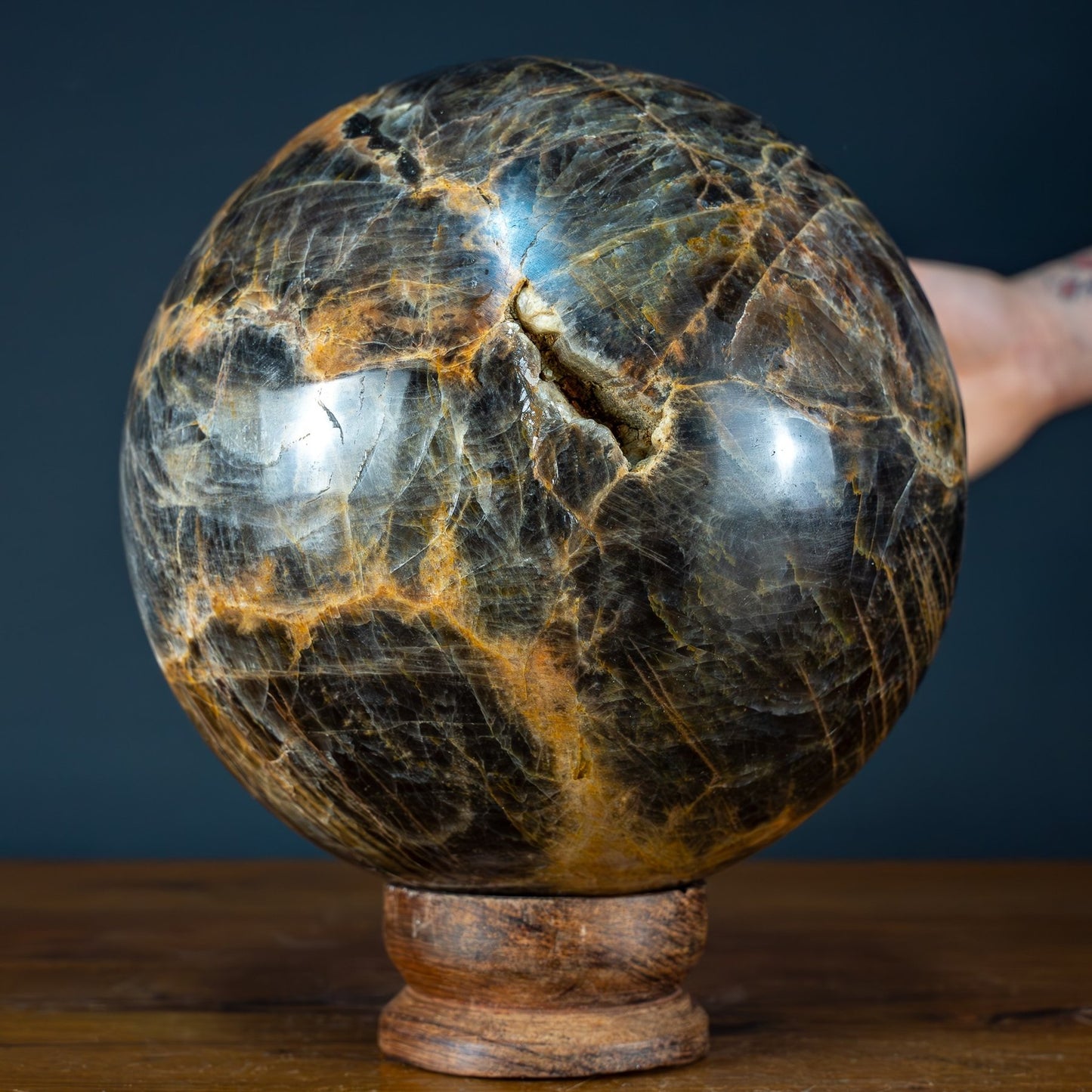 Natürliche Funkelnde Mondstein Kristall-Kugel - 9224,91g - 205mm