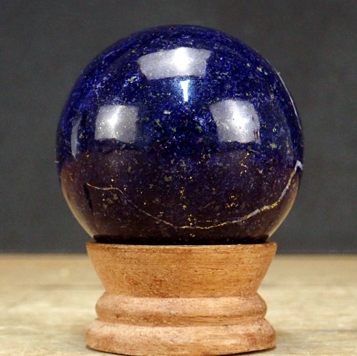Tiefblaue Lapislazuli-Kugel AAA+++ Beste Qualität! - 276,65g - 57mm