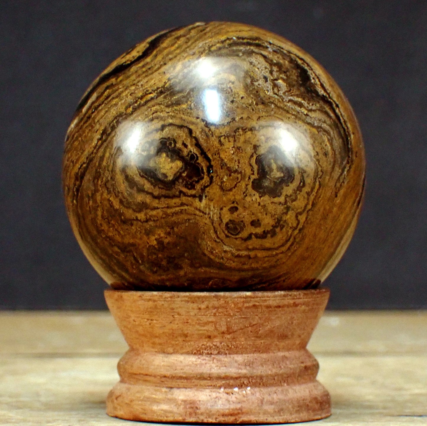 Stromatolith (Fossile Algen) Kugel - 265,58g - 58mm
