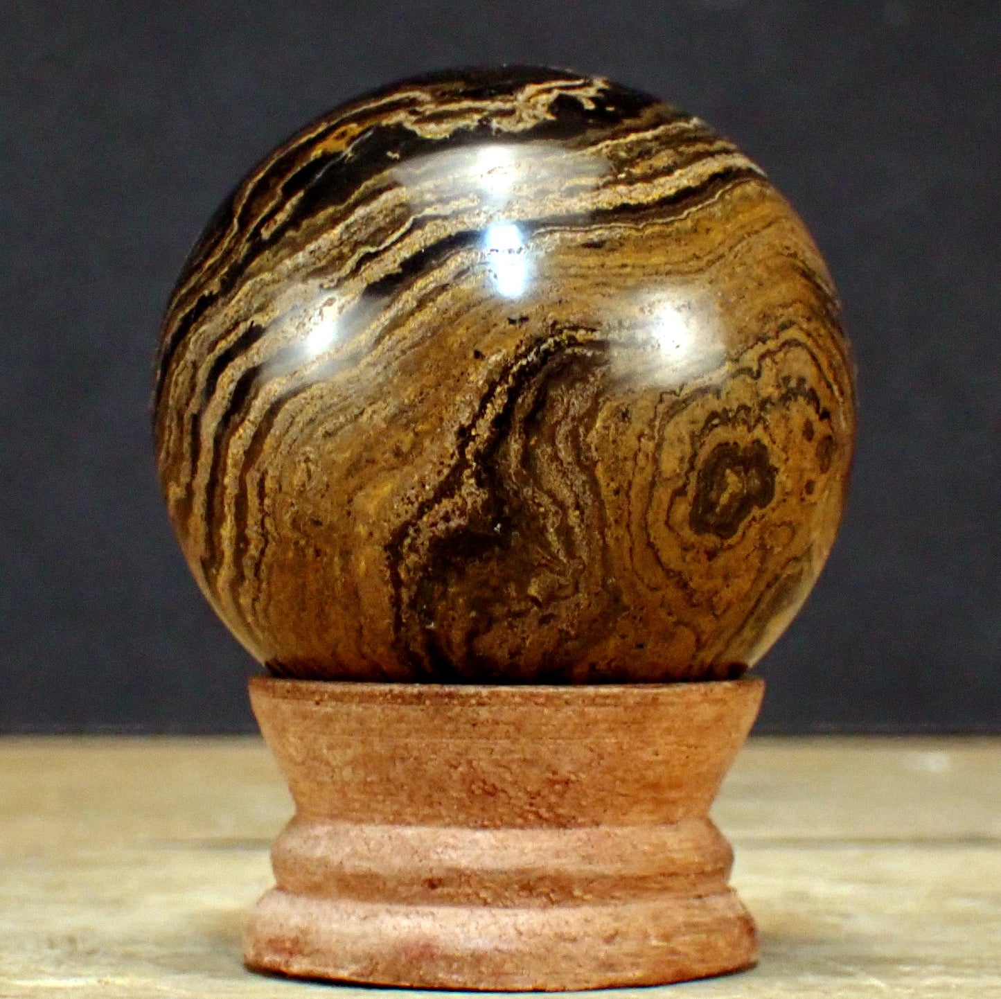 Stromatolith (Fossile Algen) Kugel - 265,58g - 58mm