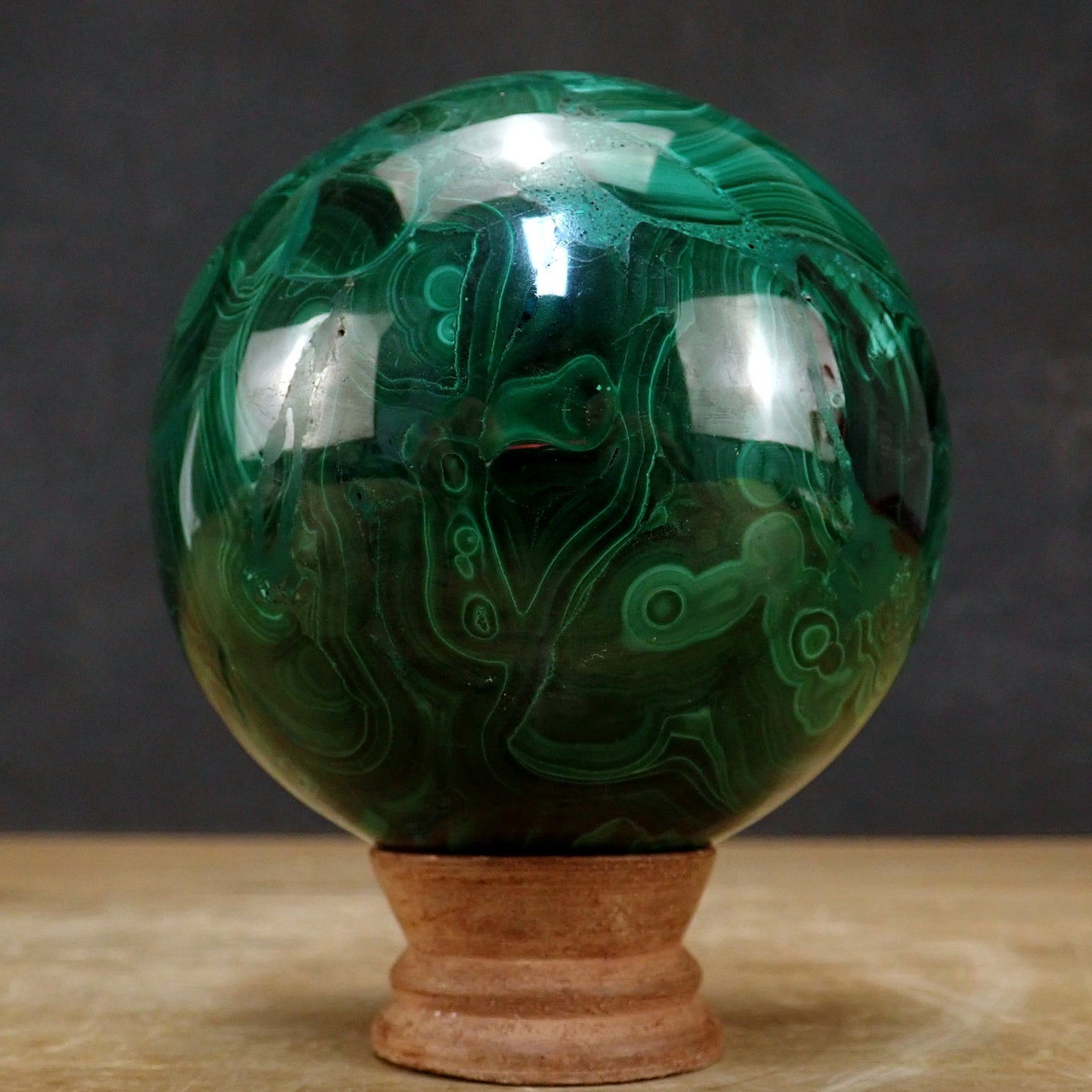 Große Malachit Kugel, Kongo - 1845,54g - 101mm