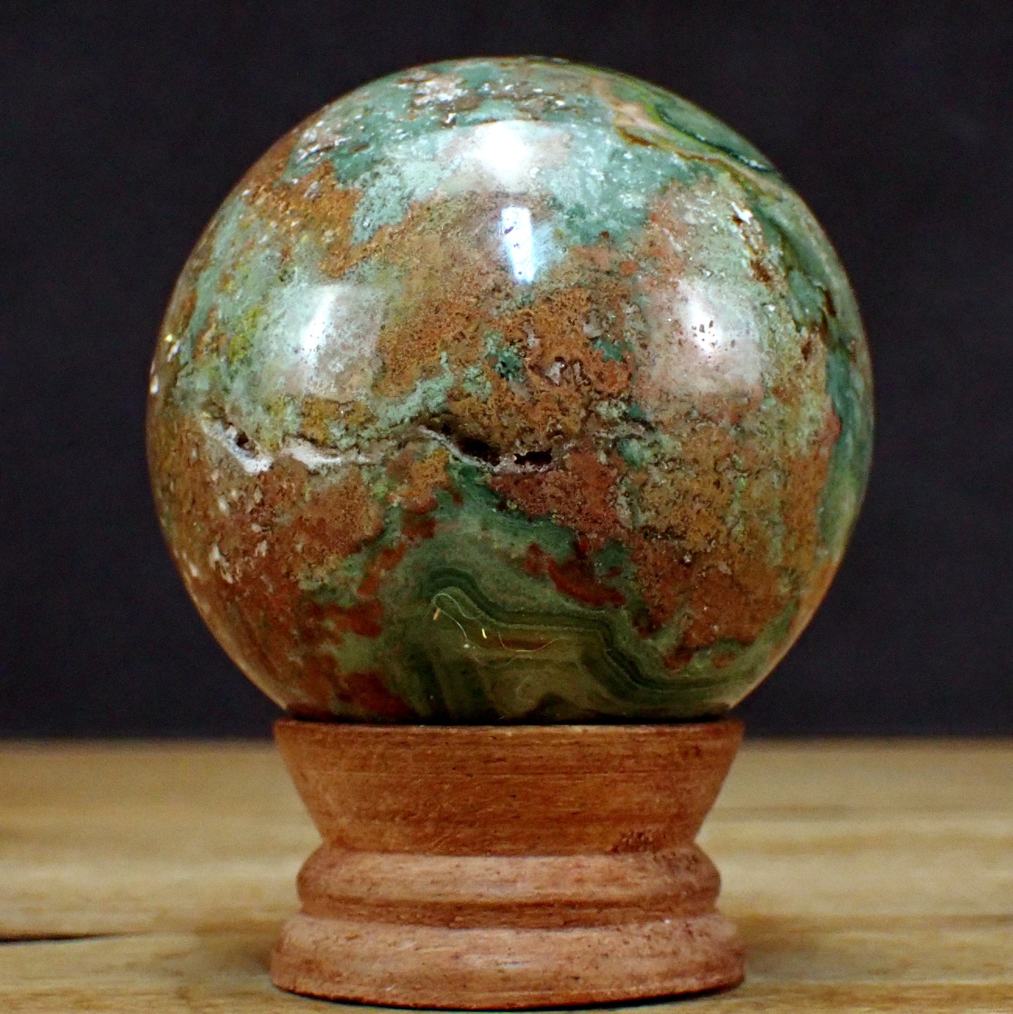 Jaspis Kugel - 409,99g - 67mm