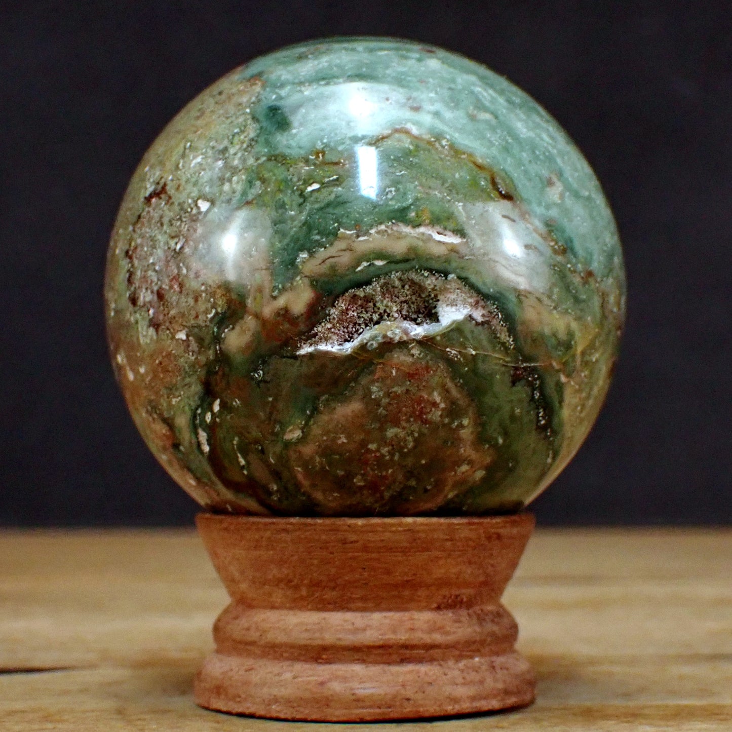 Jaspis Kugel - 409,99g - 67mm