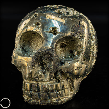 Natürlicher Pyrit Schädel/Totenkopf Skulptur -603,54g