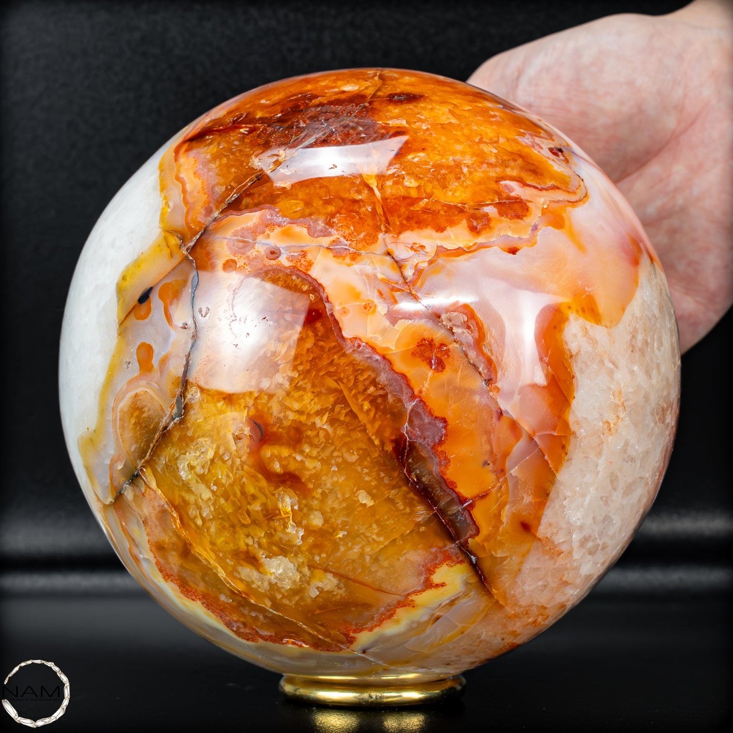 Natürliche Mehrfabige Carneol Kristall Kugel -3686,71g