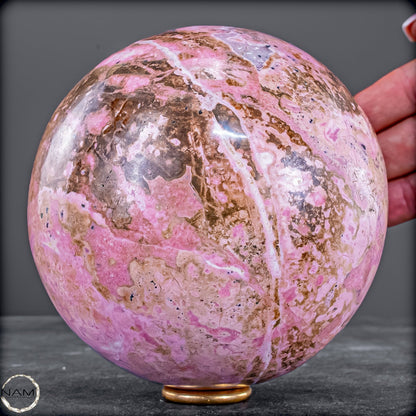 Rhodochrosit-Kugel – imposantes Unikat in Rosa-2290,92g