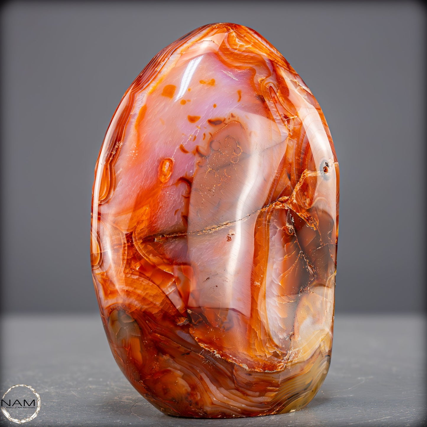 Natürlicher Roter Carneol-Kristall Freiform - 691,17g