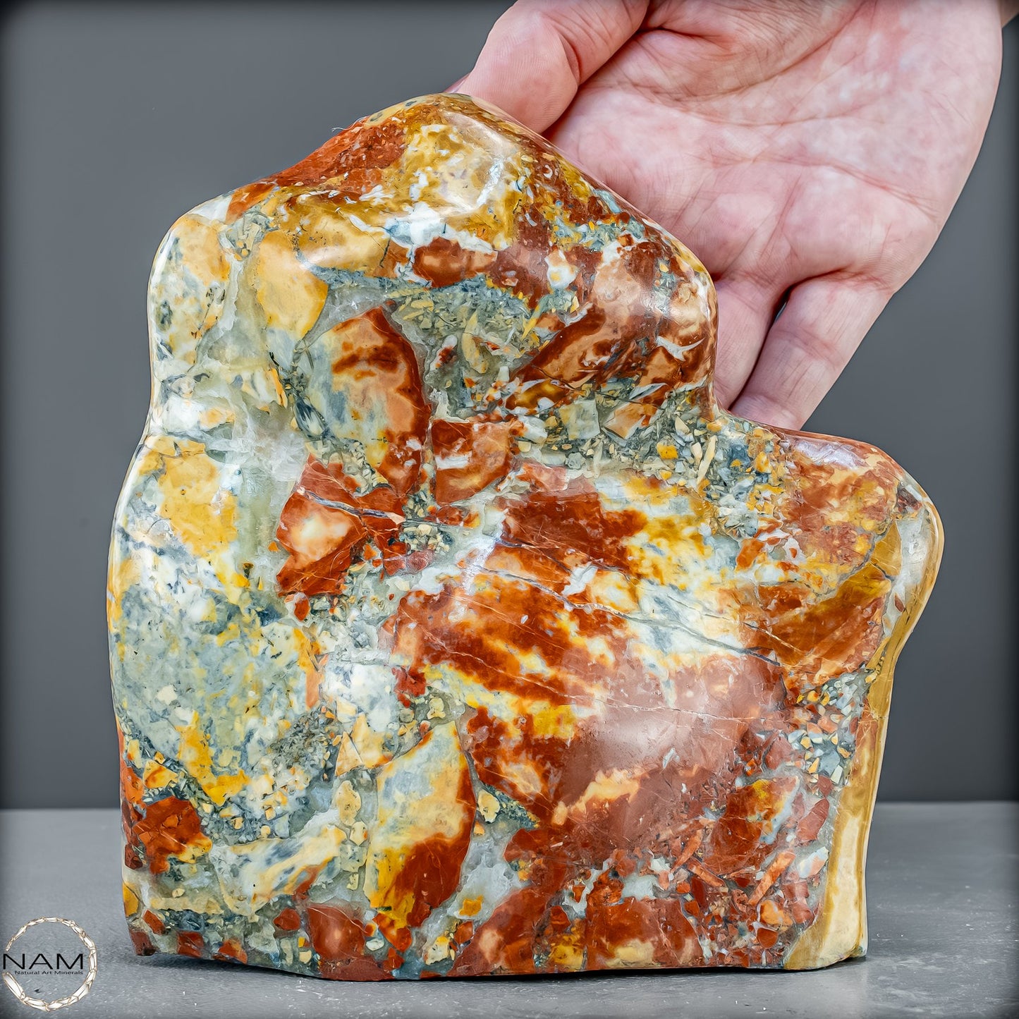 Natürliche Indonesische Picture Jasper-Kristall Freiform – 1434,81g