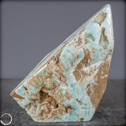 Natürlicher Blau-Grüne Aragonit Kristall-Freiform - 2287,04g