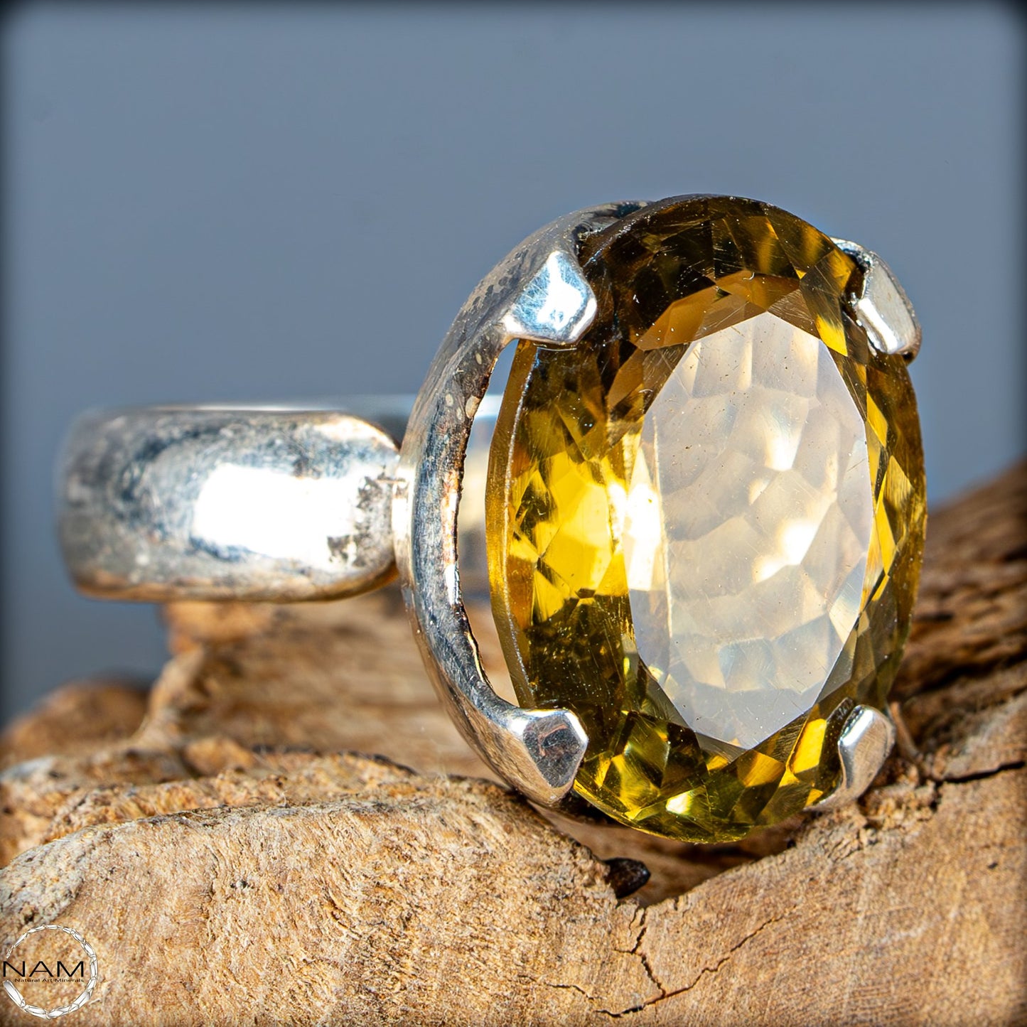 Citrin Ring aus 925er Silber – Strahlende Eleganz -6,57g 32,85ct