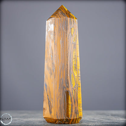 Natürlicher Tigerauge-Obelisk - 912,17g