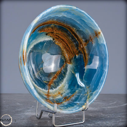 Seltene Natürlich Blaue Onyx-Kristall Schale/Schüssel, Argentinien - 556,99g