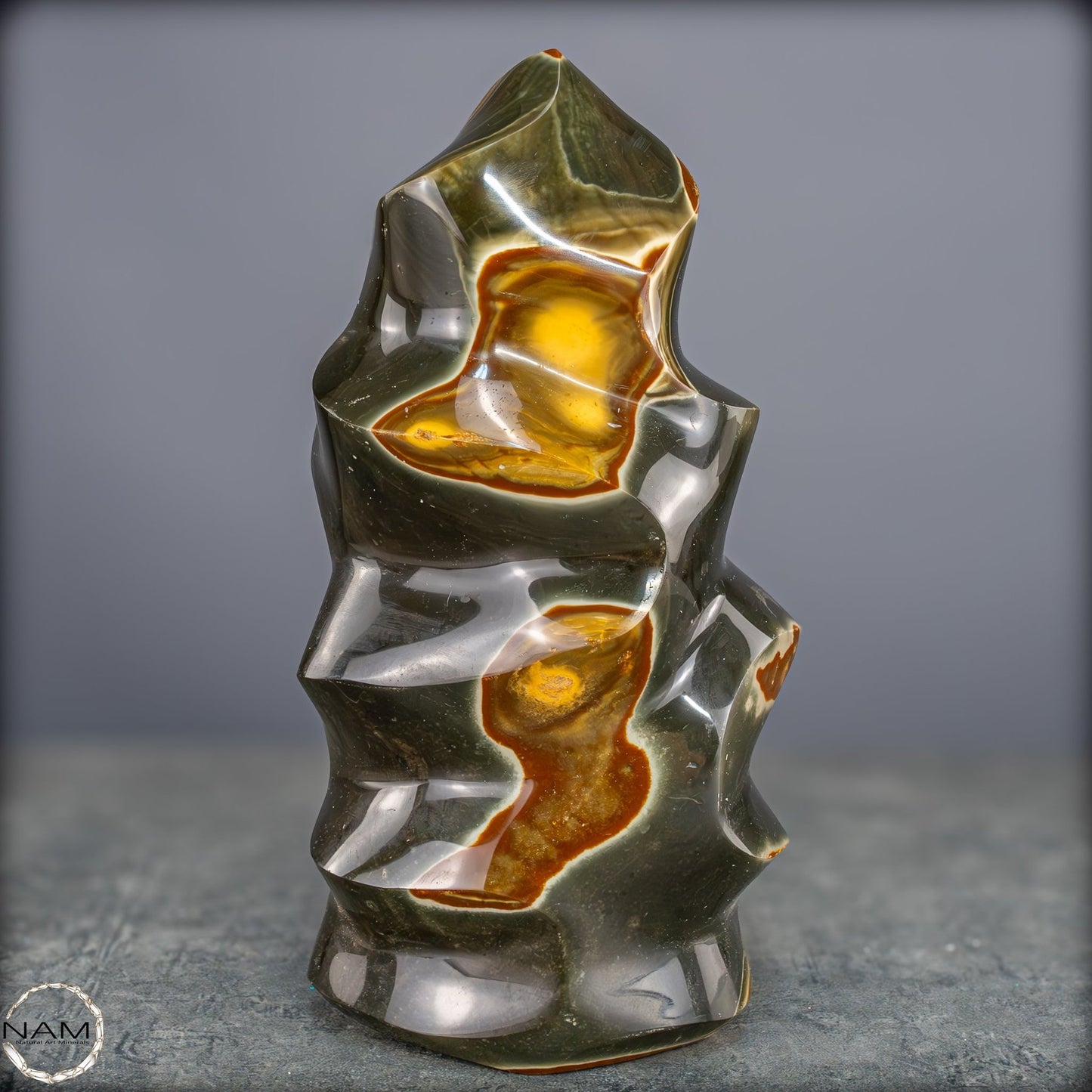 Natürliche Polychrome Jaspis Kristall-Flamme - 1940,44g