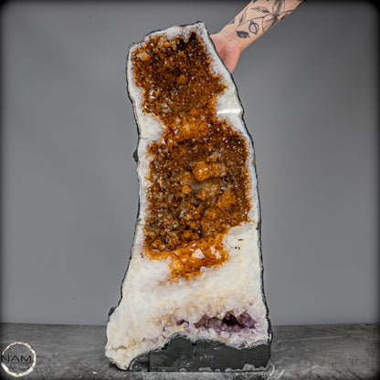 Atemberaubende 24 kg Citrin-Amethyst-Druse-24043,88g
