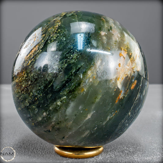 Natürliche Grüne-Quarzkristall Kugel aus Brasilien -583,39g