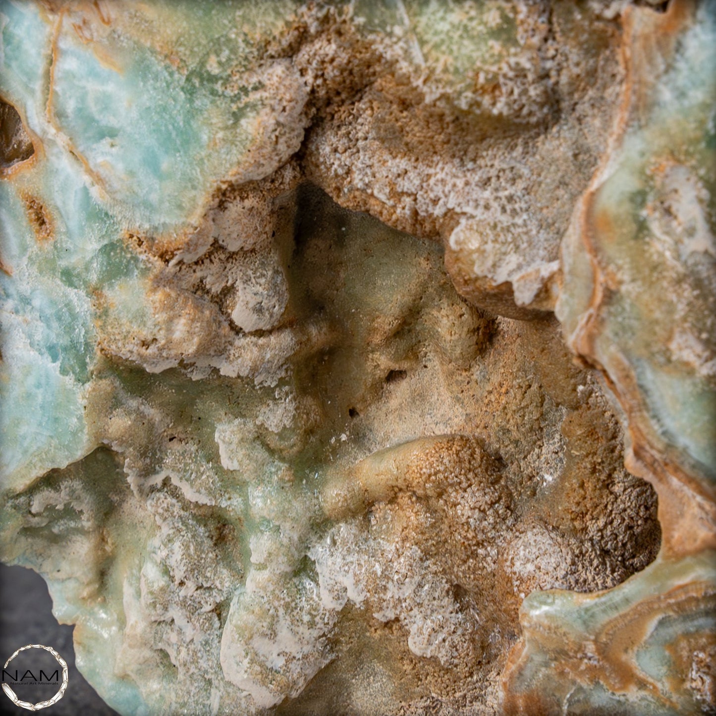 Natürlicher Blau-Grüne Aragonit Kristall-Freiform - 2287,04g