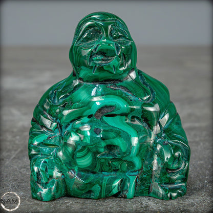 Sehr alte Malachit & Chrysocolla Skulptur Buddha , Kongo - 115,59g