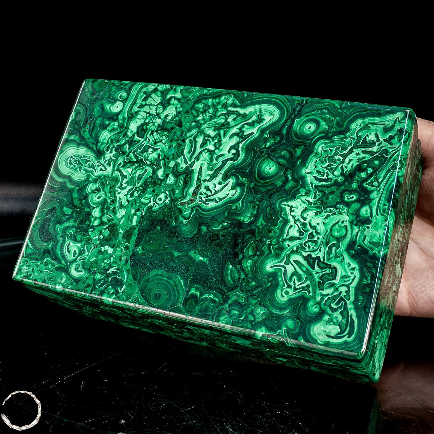 Einzigartige Malachit & Chrysocolla Schmuckkästchen/Box -1095,38g