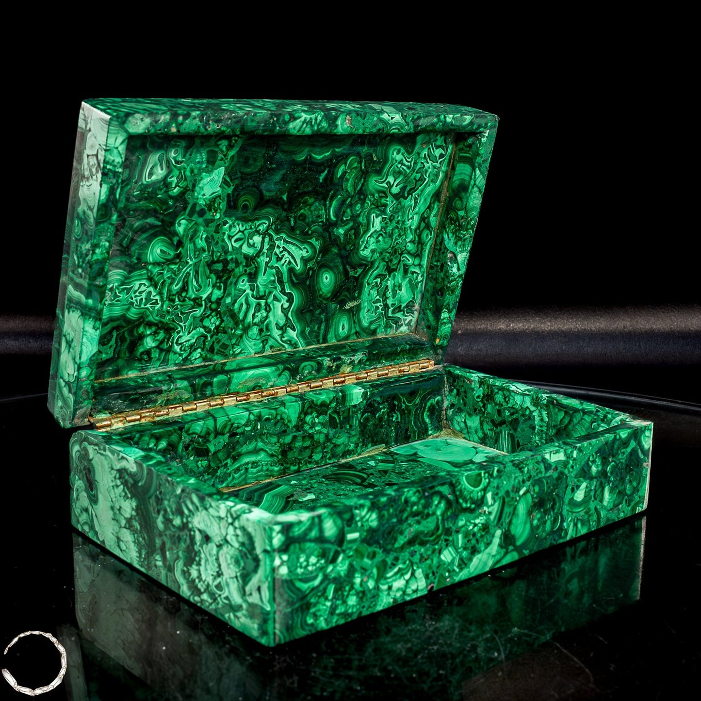 Einzigartige Malachit & Chrysocolla Schmuckkästchen/Box -1095,38g