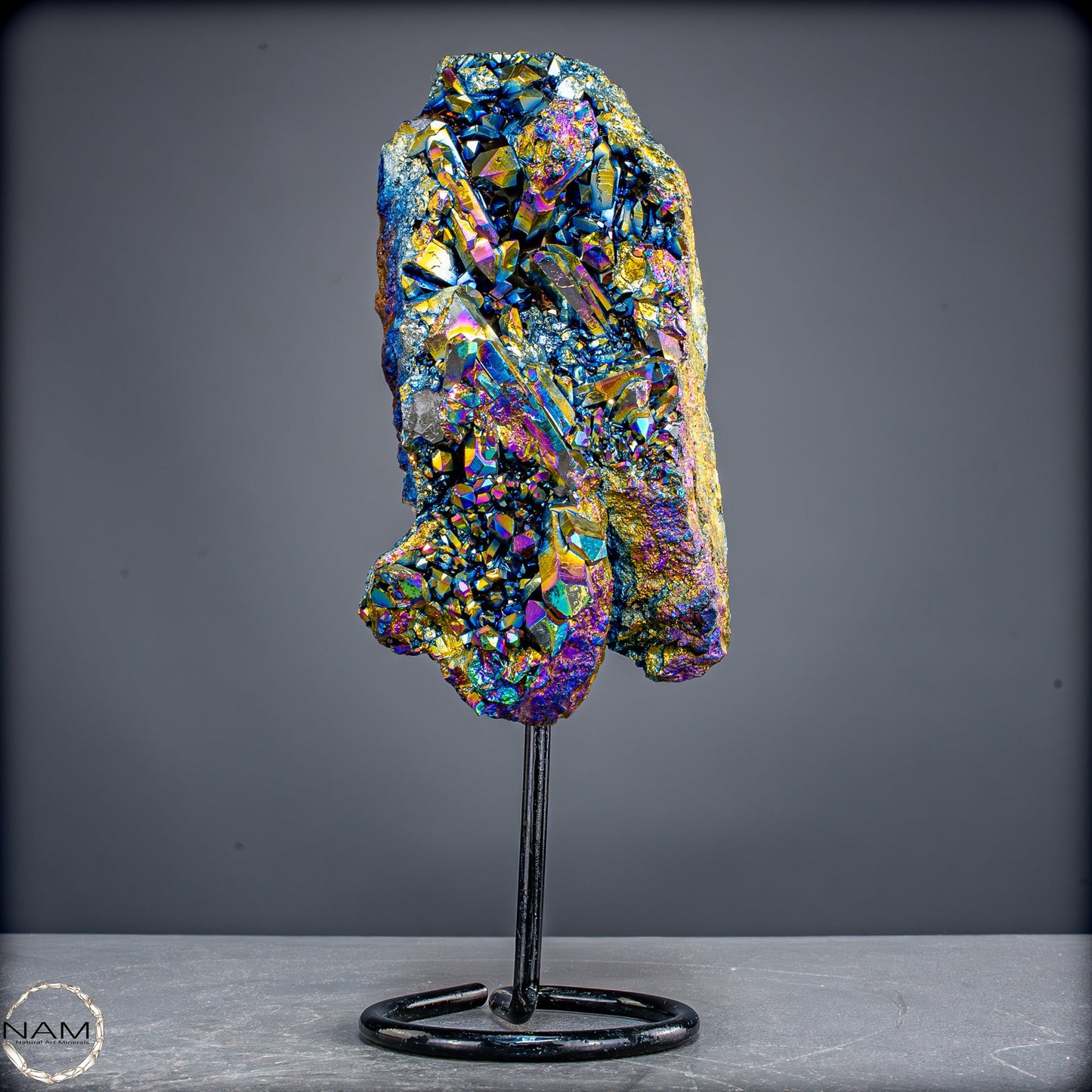 Kristall-Aura-Amethyst auf Ständer – 1249,29g