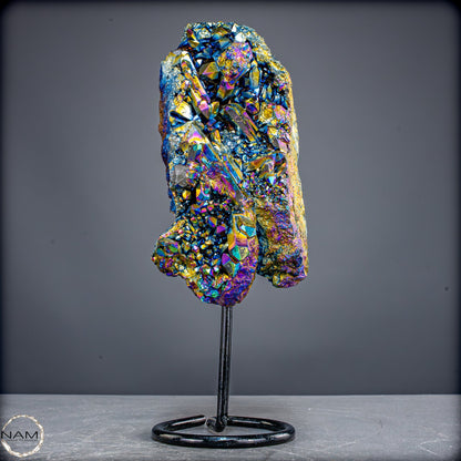 Kristall-Aura-Amethyst auf Ständer – 1249,29g