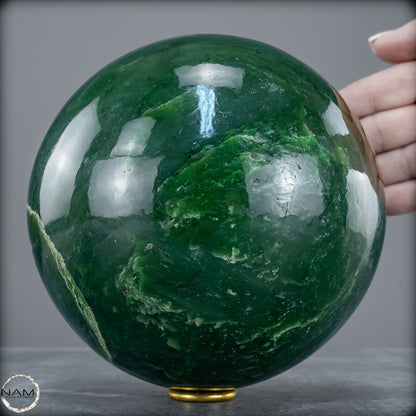 Natürliche Jade-Nephrit Kugel aus Burma -4244,68g