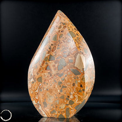 Natürliche Leoparden-Jaspis Kristall Flamme- 950,95g