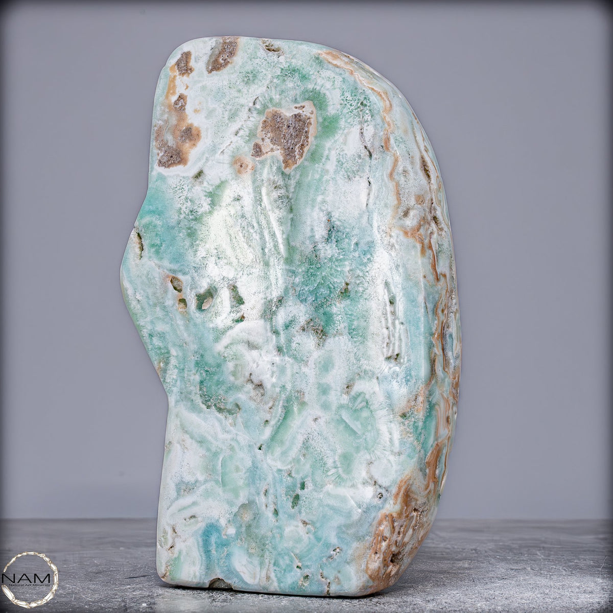 Natürlicher Blau-Grüne Aragonit Kristall-Freiform - 1173,29g
