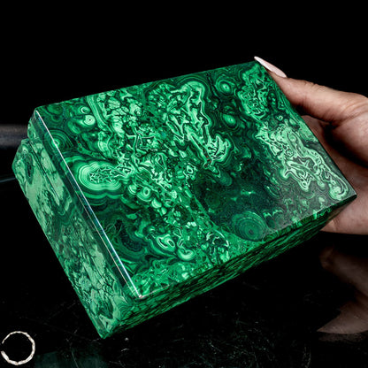 Einzigartige Malachit & Chrysocolla Schmuckkästchen/Box -1095,38g