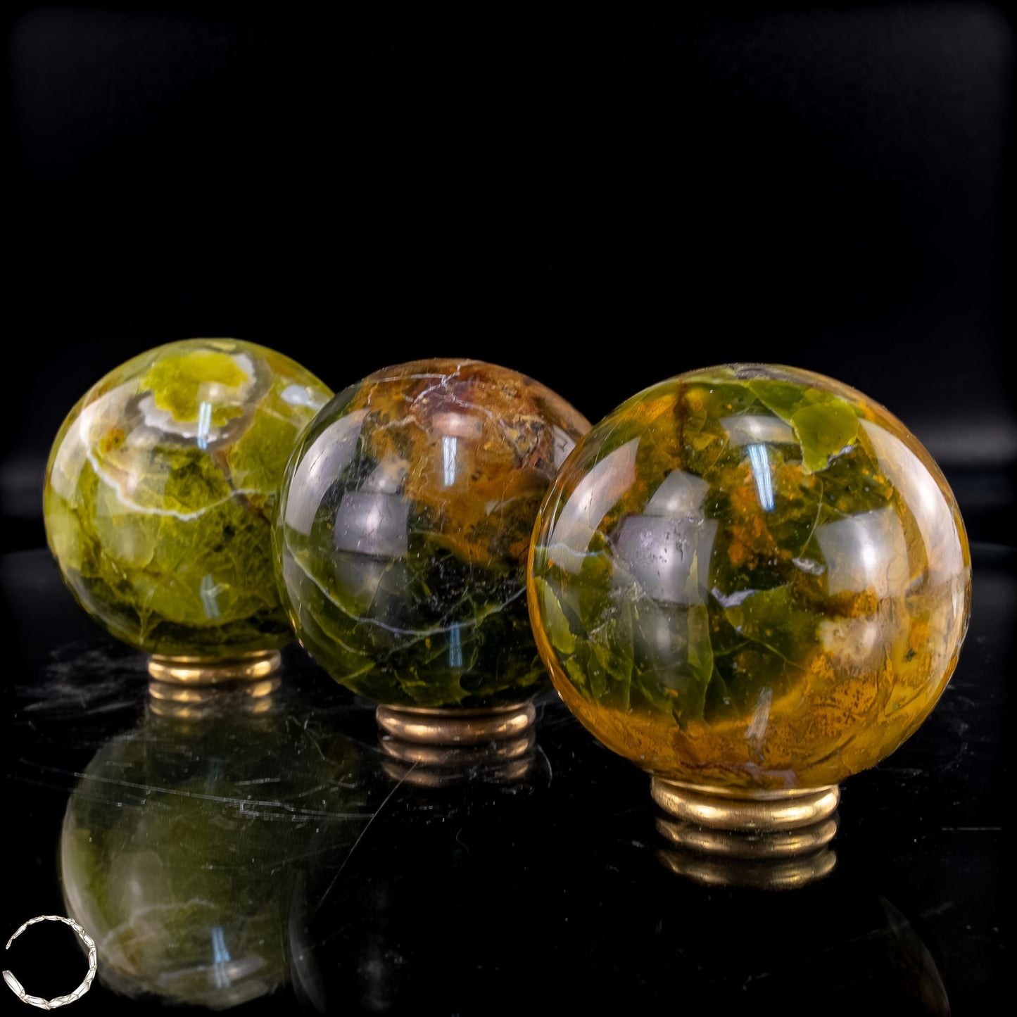 Exklusives Grünes Opal Kugel Set - 880,46g