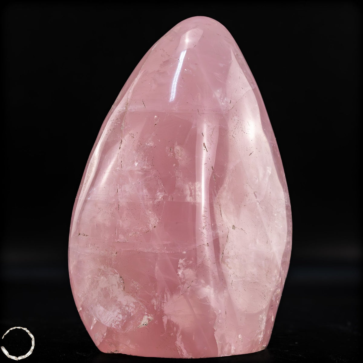 Natürliche Rosenquarz-Kristall Freiform aus Brasilien - 950,38g