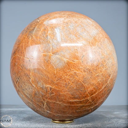 Natürlicher Pfirsich-Mondstein Kristall-Kugel - 9919,91g - 195mm