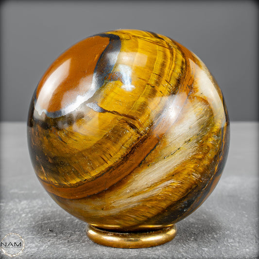 Natürliche Tigerauge-Kugel - 333,31g