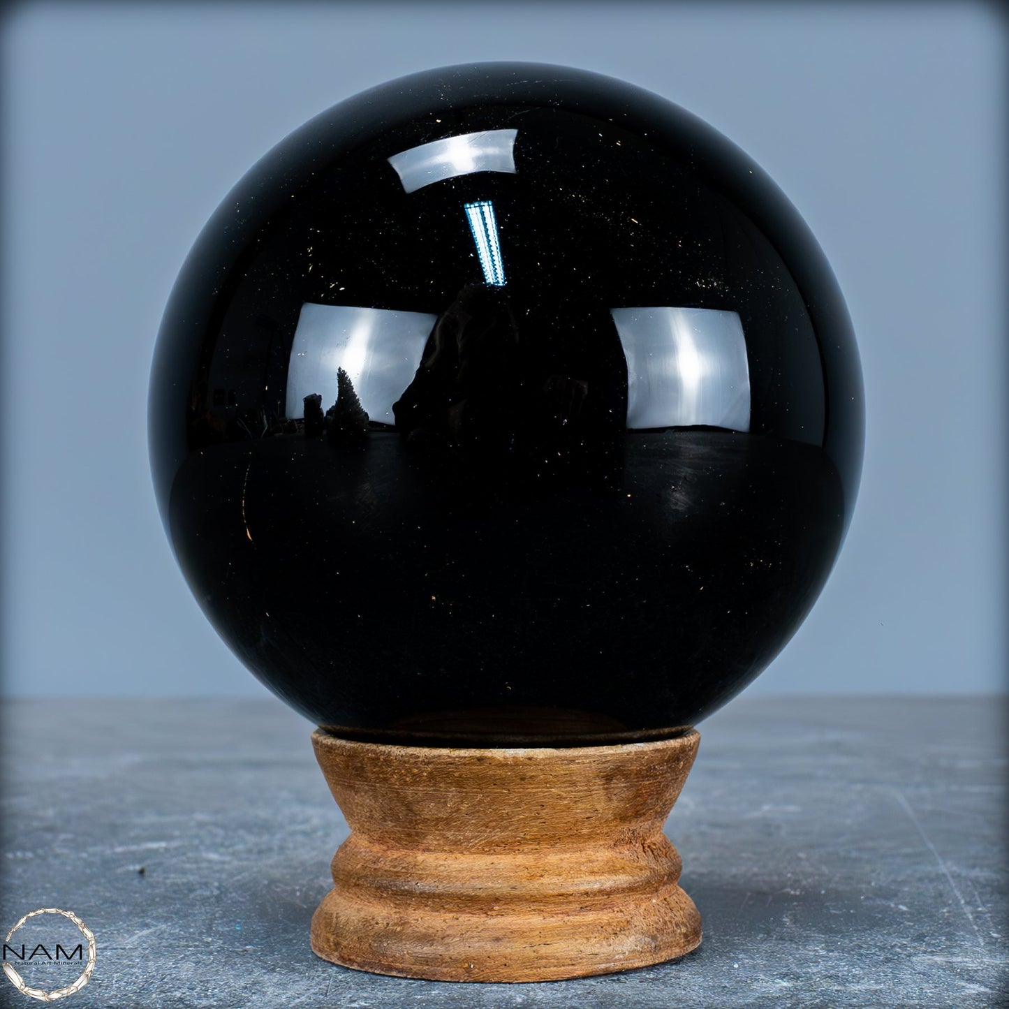 Natürliche Schwarze Obsidian Kristall-Kugel - 642,12g - 80mm